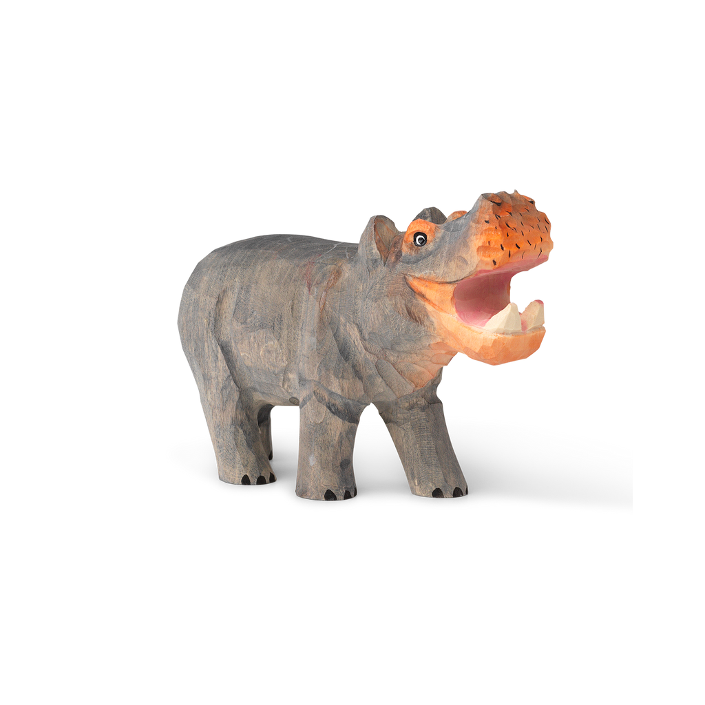 Animal en bois fait main - Hippo
