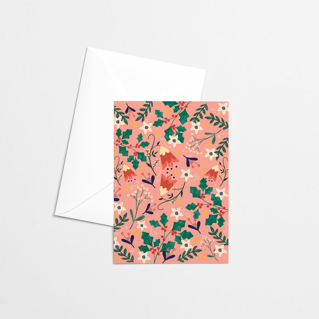 Carte à souhait avec fleurs