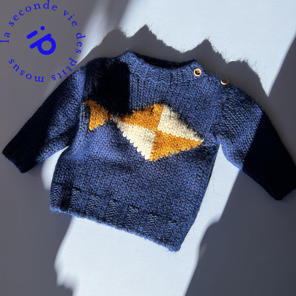 Pull laine Bobo poisson | Fripé (2-3 ans)