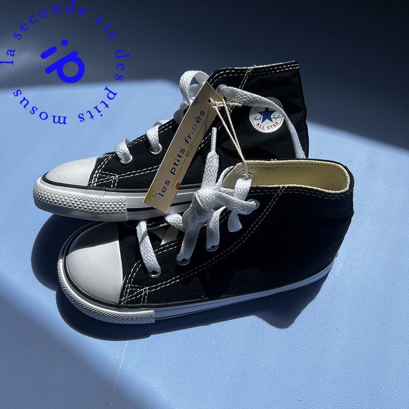 Converse hautes noires | Fripé (10 US)