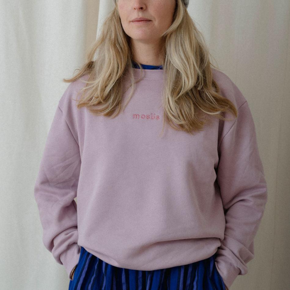 crewneck rose pour adulte oversized