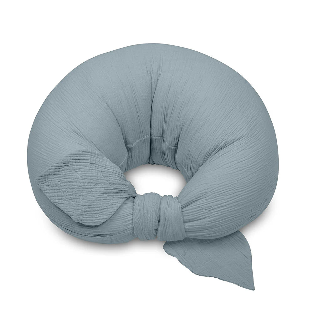 coussin d'allaitement bleu