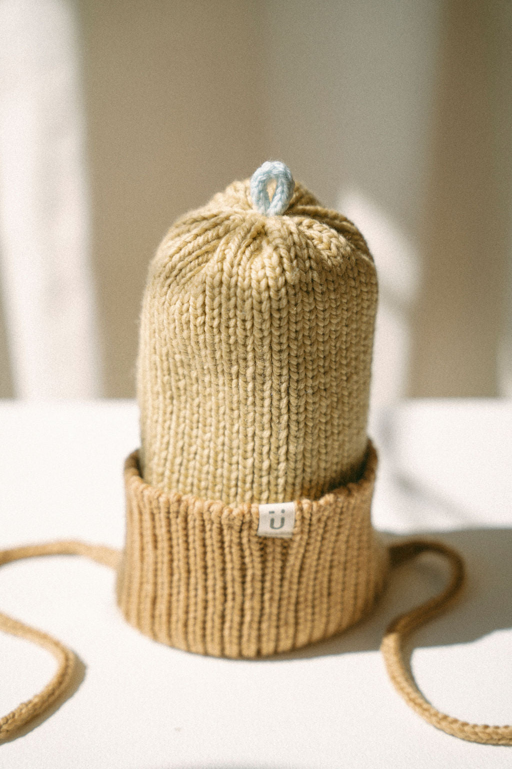 Tuque 2 couleurs mérinos | Hiver - Caramel / Beurre