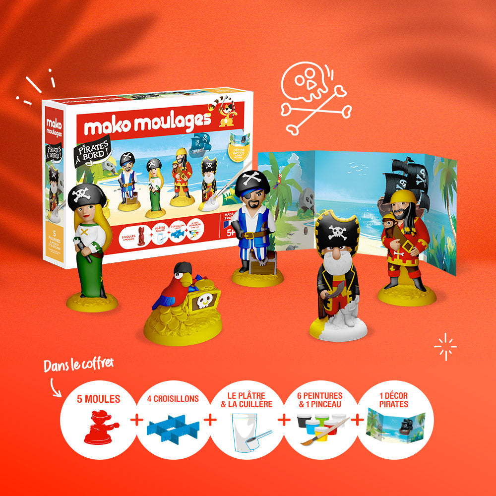 mako moulages - Mon Atelier Magnets Animaux - 1 moule de 6 empreintes - Kit  de Loisirs créatifs - Made in France - Pour des Enfants dès 5 ans - Jeu