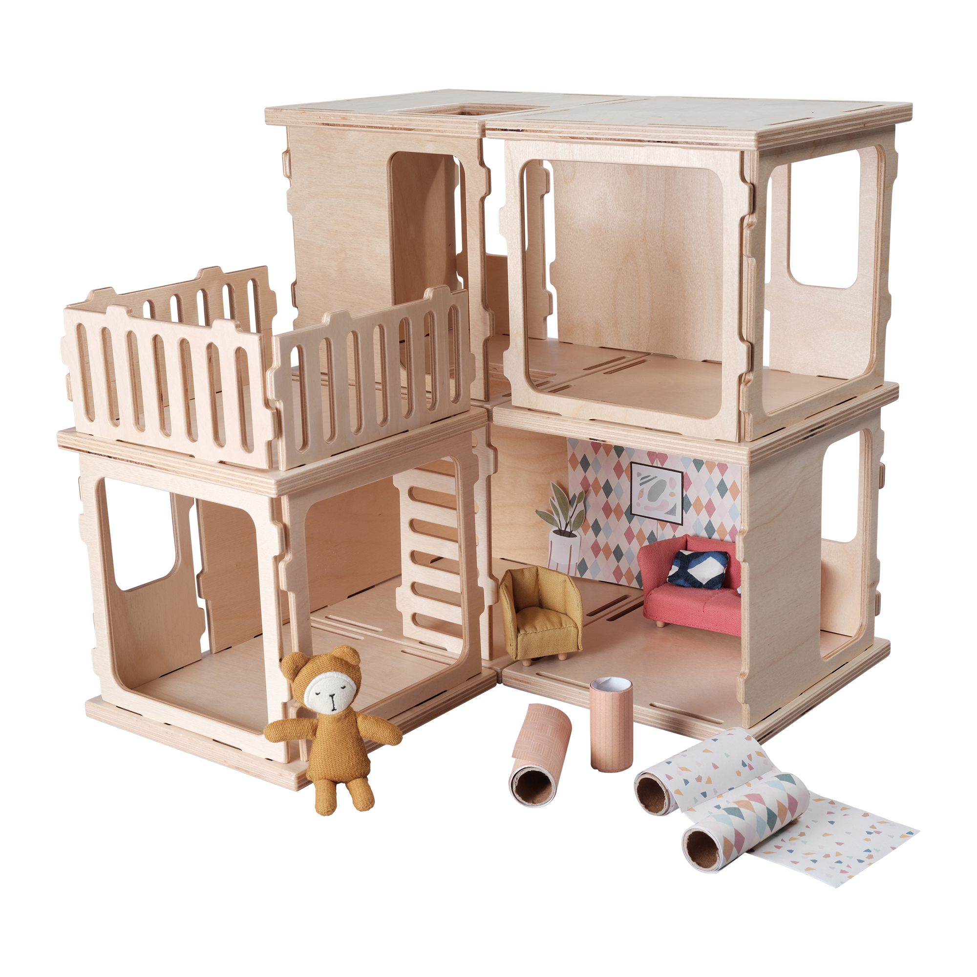 Kit de construction de modèle de maison de beurre en bois pour enfants,  maison de course