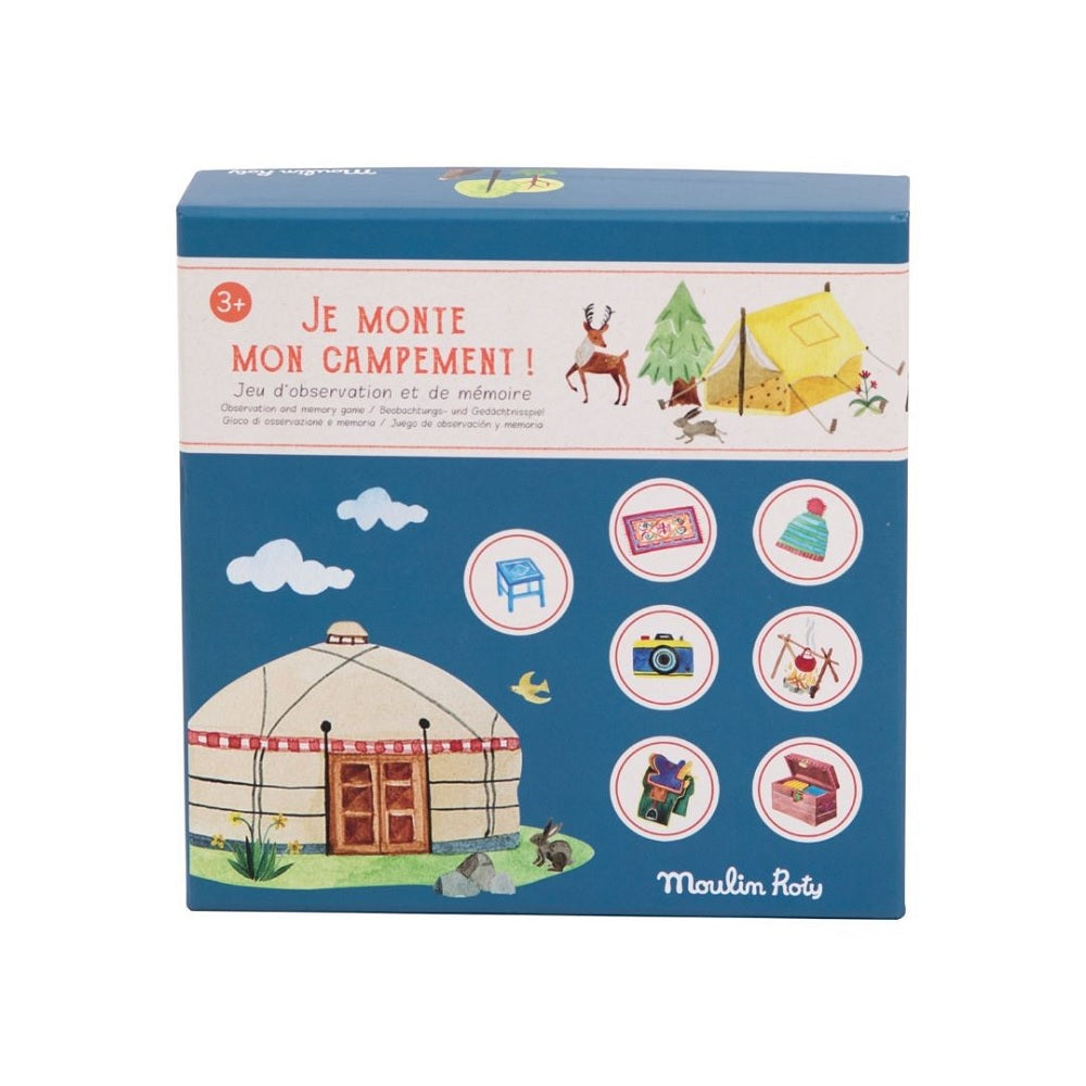 Jeu d'observation + mémoire - Je monte mon camp