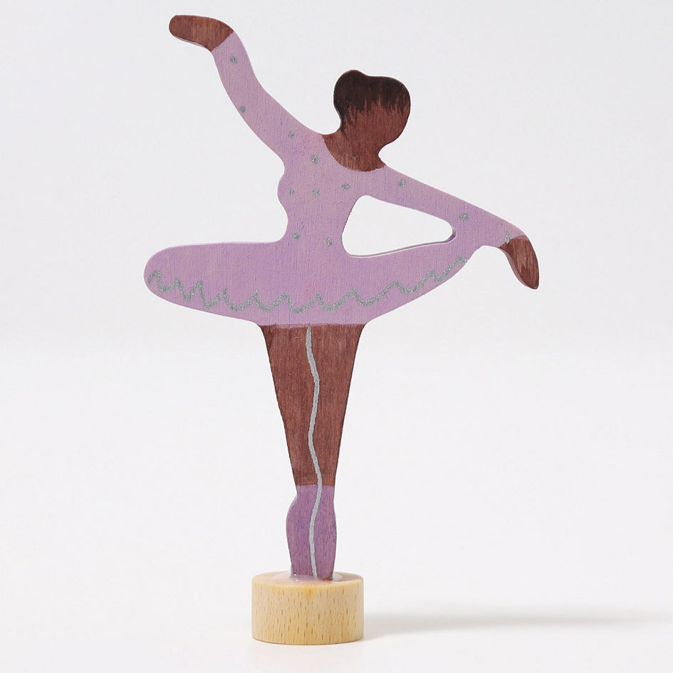 Figurine décorative en bois - Ballerine lilac