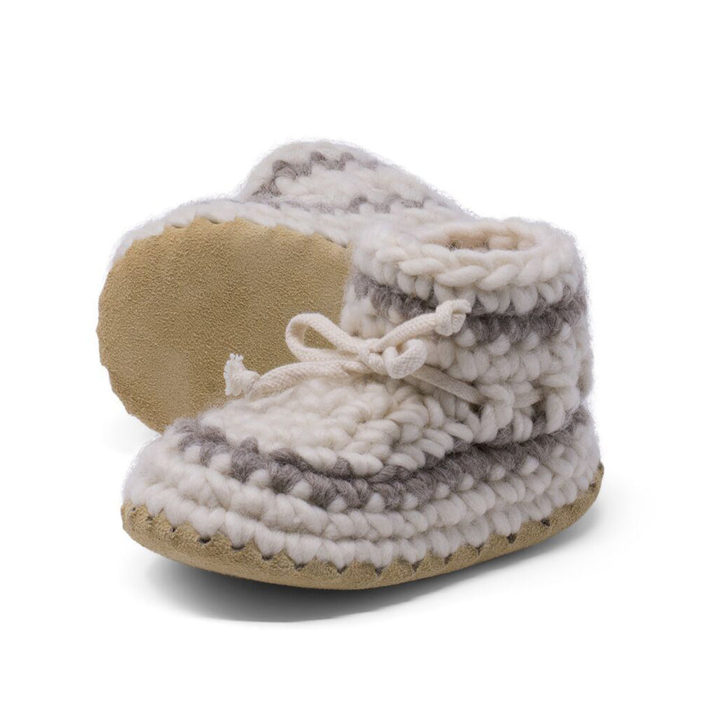 Baby Slipper Padraig Cottage - Color cream - 100% wool. (9656993040)