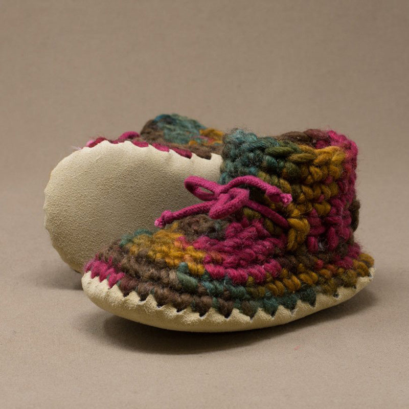 Baby Slipper Padraig Cottage - Color Autumn - 100% wool. (1512343273495)