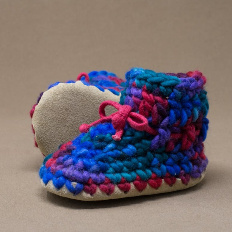 Padraig Wool Slippers Red Multih